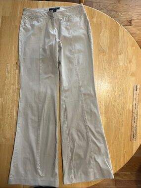 Express Stretch khaki flare pants size 1/2 Small Women’s Tan